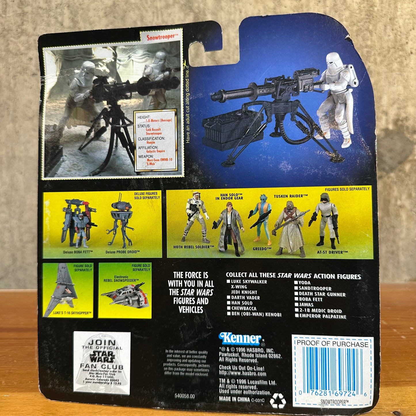 Snowtrooper Deluxe Star Wars POTF2 MOC action figure toy 1996