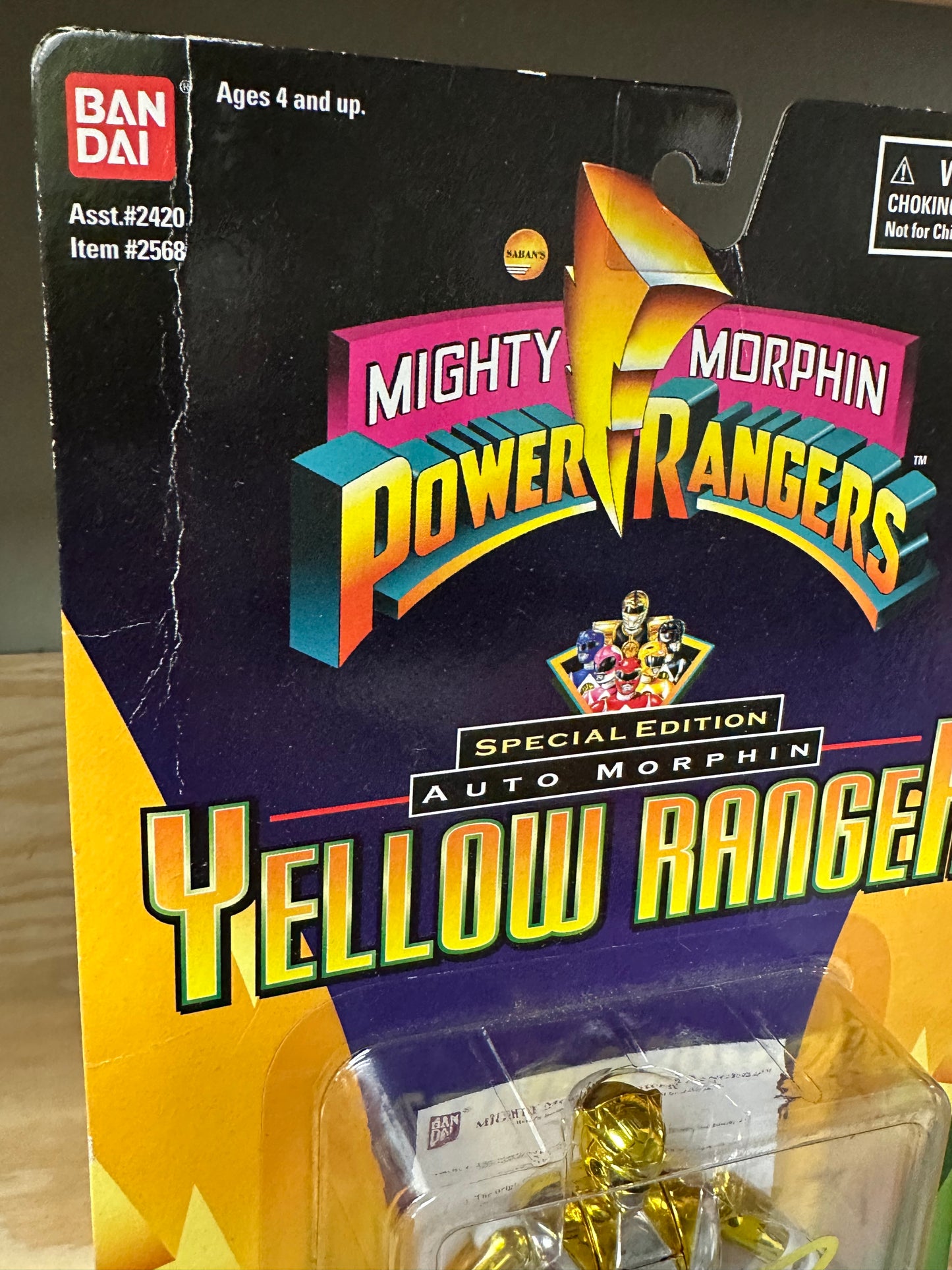 1995 MMPR Power Rangers Yellow Ranger Aisha Signed by Karan Ashley Sealed Action Figure Toy