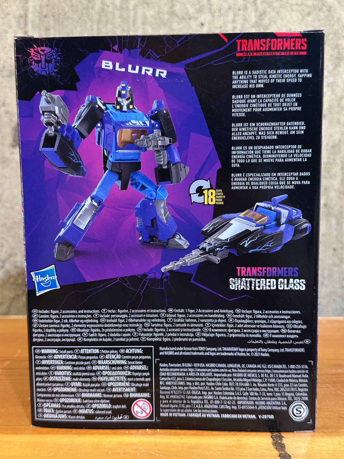 Blurr Transformers Shattered Glass Action Figure New Sealed