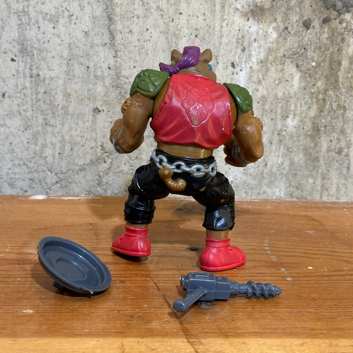 Bebop 1988 Soft head incomplete TMNT Vintage Ninja Turtles Action Figure Toy