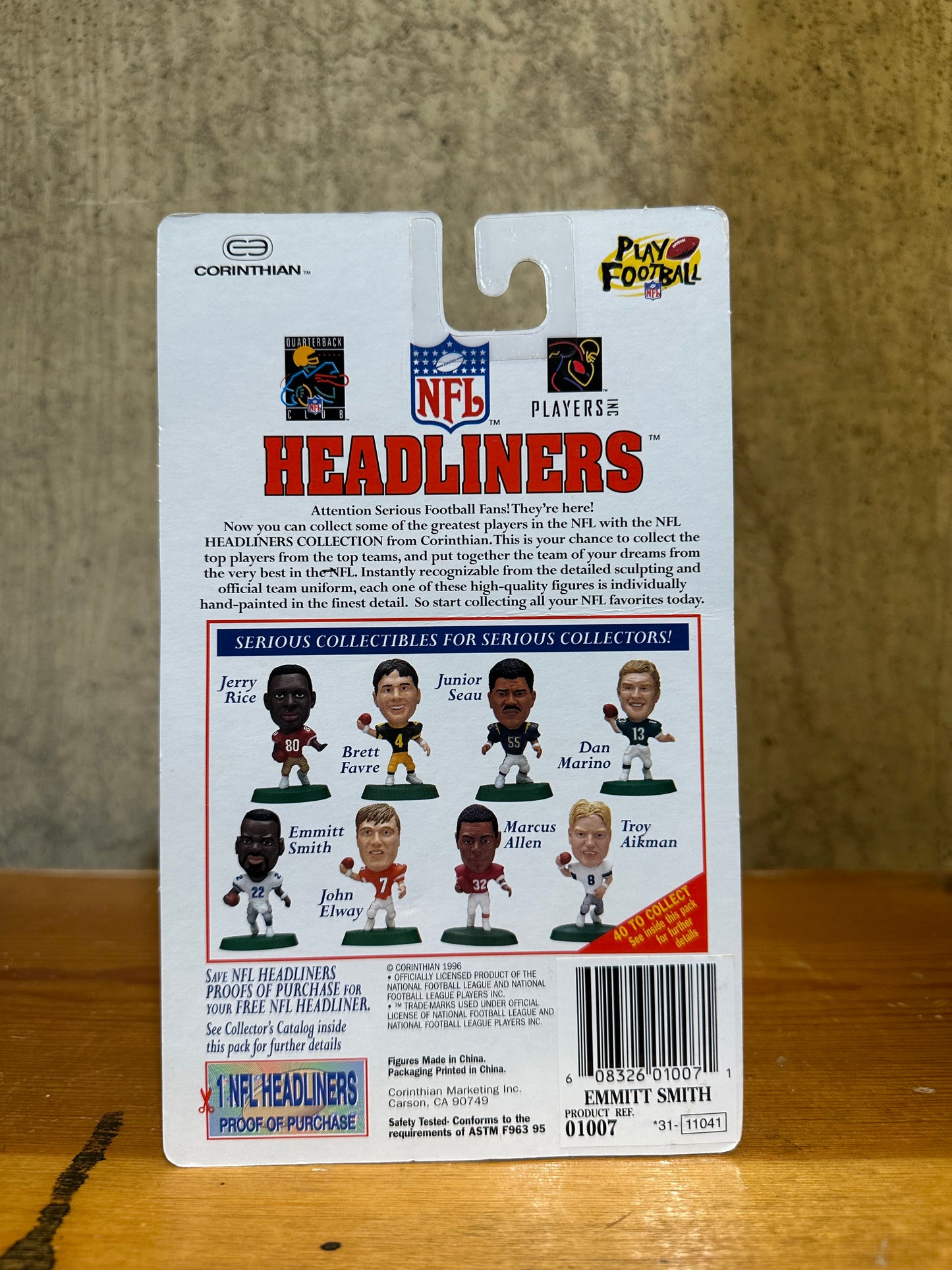 Emmitt Smith NFL Headliners Figure MOC Cowboys