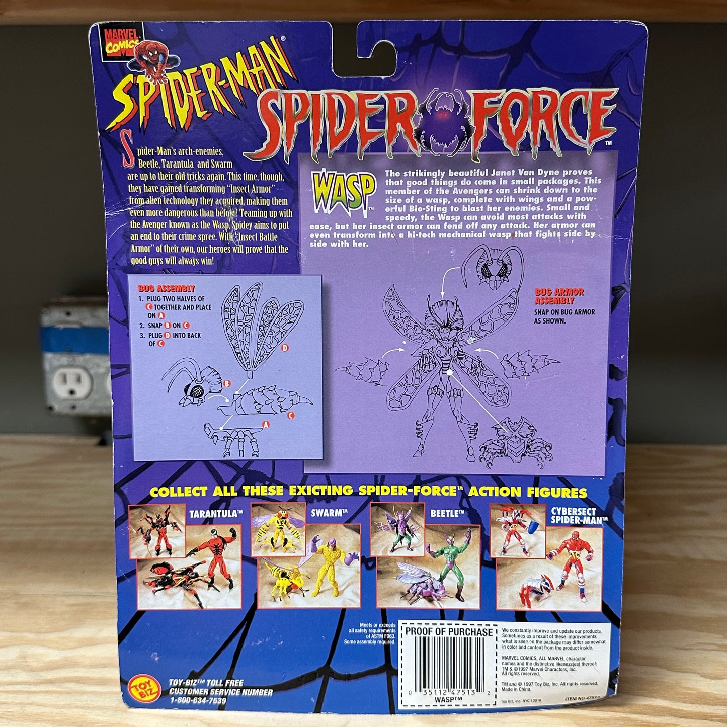 Wasp Spiderman Spider Force Sealed MOC Marvel Action Figure Toy