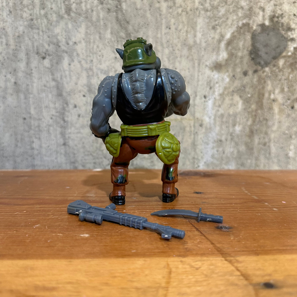 Rocksteady Complete 1988 Soft Head Vintage TMNT Ninja Turtles Action Figure Toy