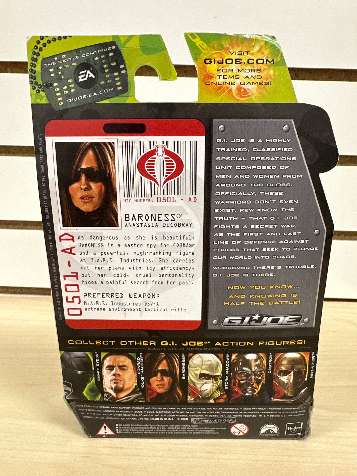 Baroness GI Joe Movie Rise of the Cobra Sealed Acrion Figure Toy