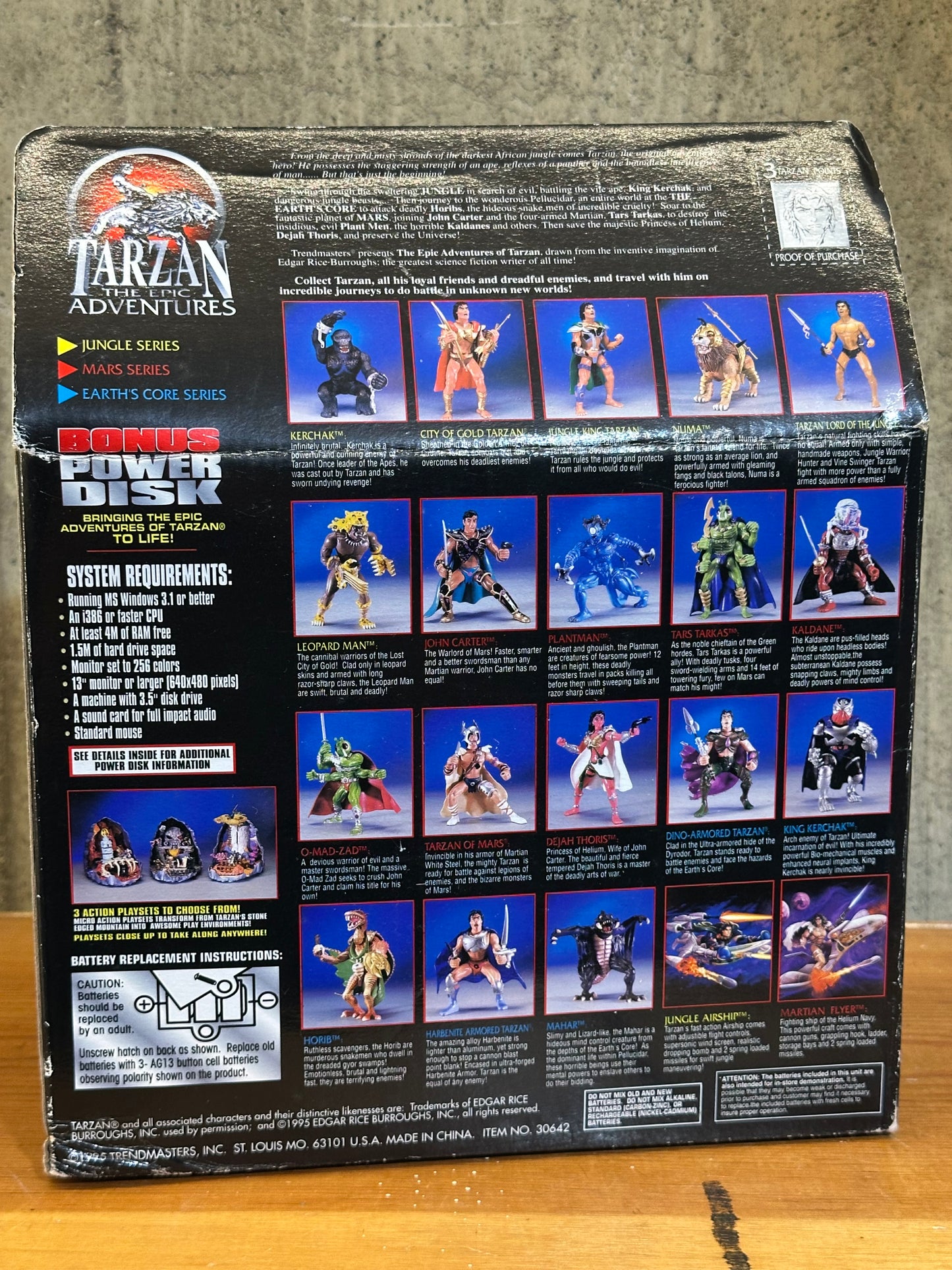 Tarzan Dino Armored Action Figure Trendmasters Sealed Tot