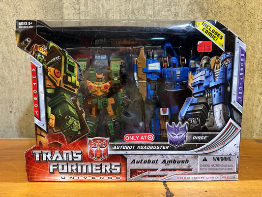 Roadbuster and Dirge Transformers Exclusive AutoBot Autobot Ambush W/Comic SEALED