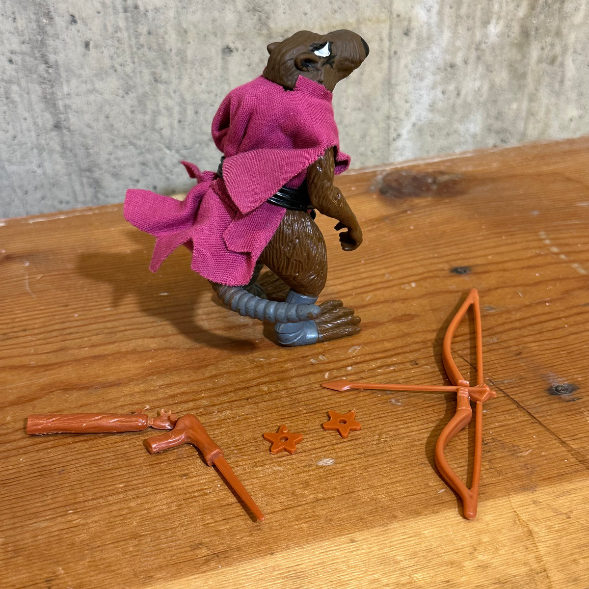 Splinter Soft Head 1988 Complete TMNT Vintage Ninja Turtles Action Figure Toy