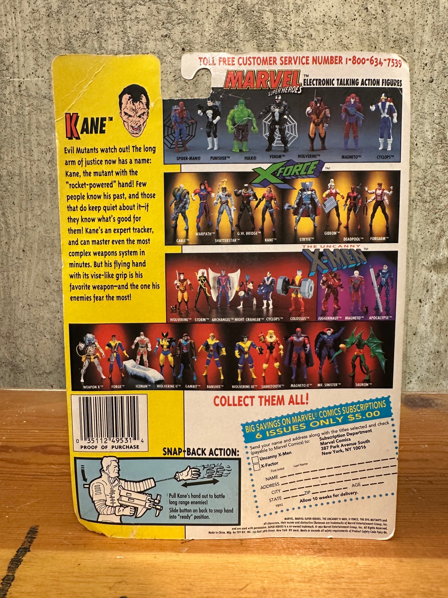 Kane Marvel Toy Biz X-Men Action Figure MOC