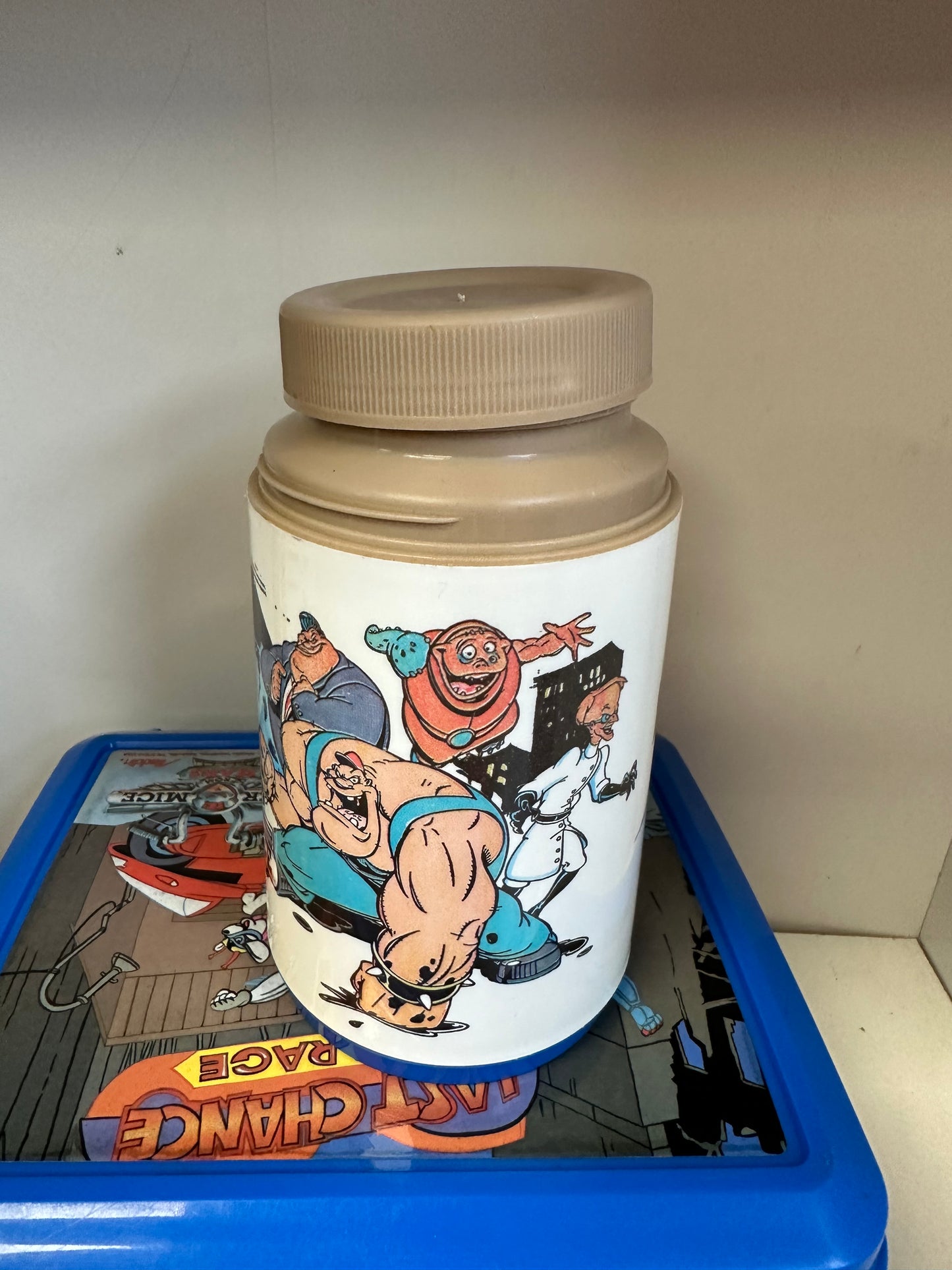 1994 Biker Mice From Mars Aladdin Lunch Box Complete with Thermos BMFM Cartoon Collectible