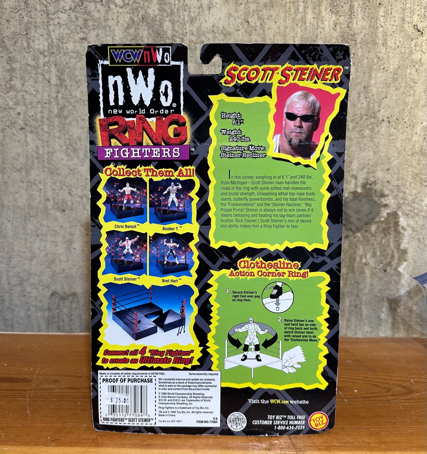 Scott Steiner WCW NWO Ring Fighters action figure Brand New ToyBiz 1999 WWE WWF