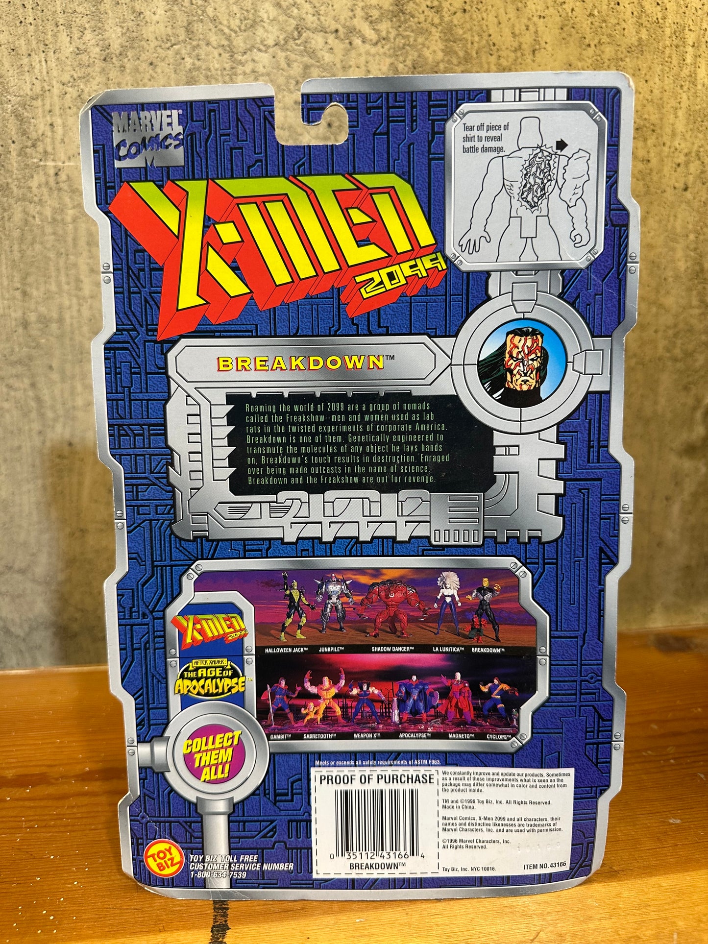 Breakdown with Dominick 1996 X-Men 2099 Sealed Marvel Toy Biz 4” Action Figure