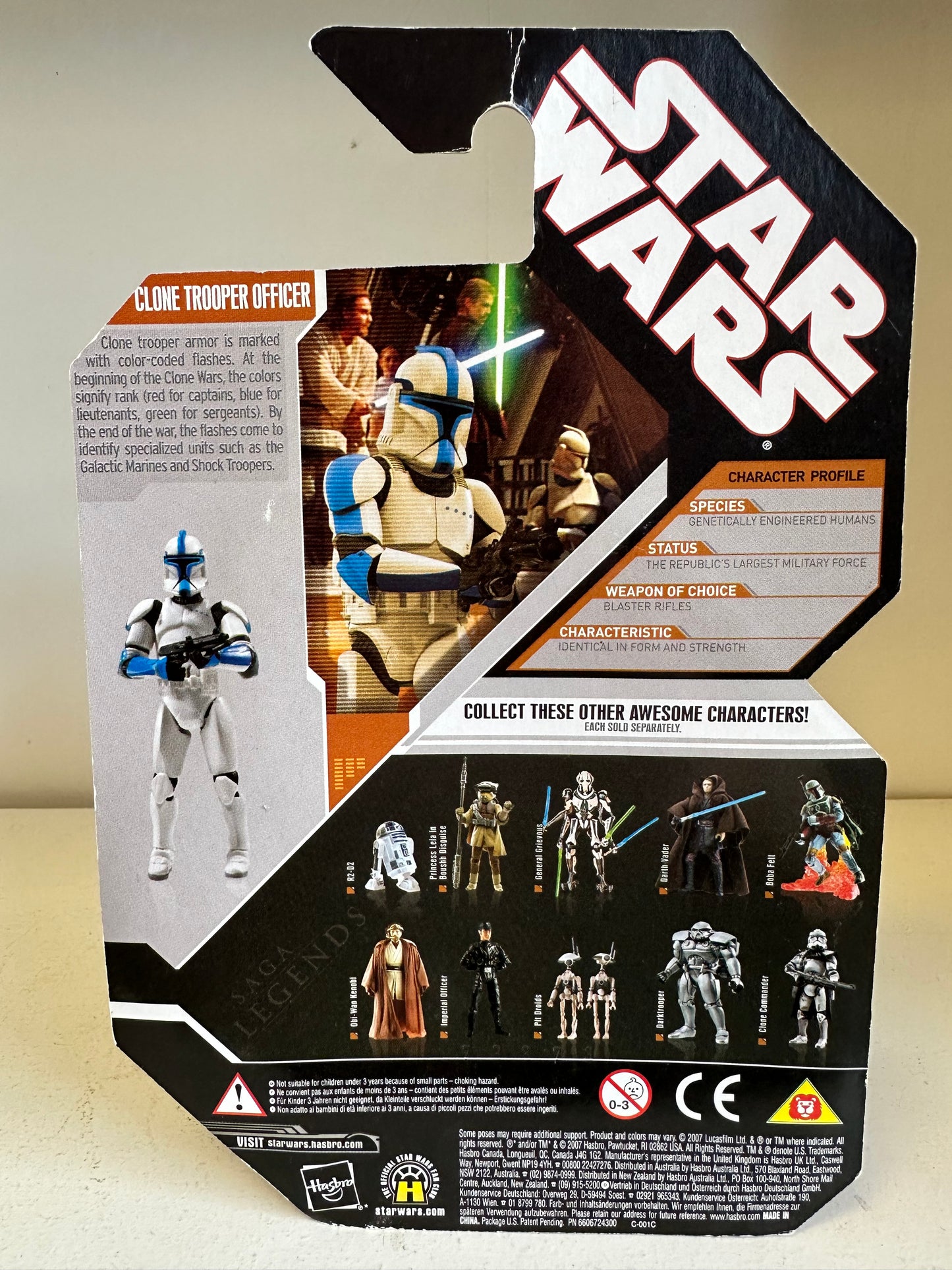 Star Wars 30th Anniversary Saga Legends Clone Trooper Officer MOC Action Figure