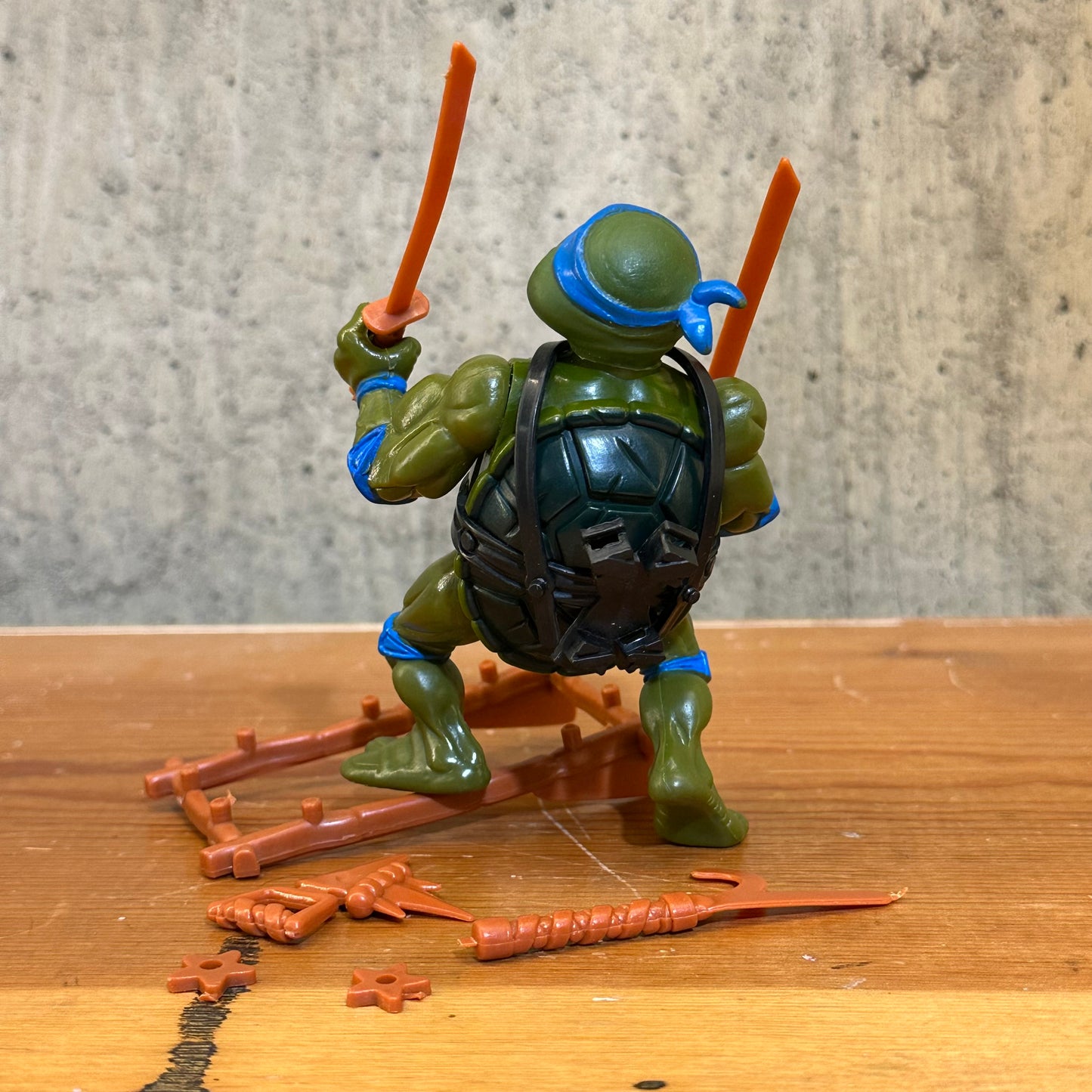 Leonardo 1988 TMNT Softhead Complete Vintage Ninja Turtles Action Figure Toy