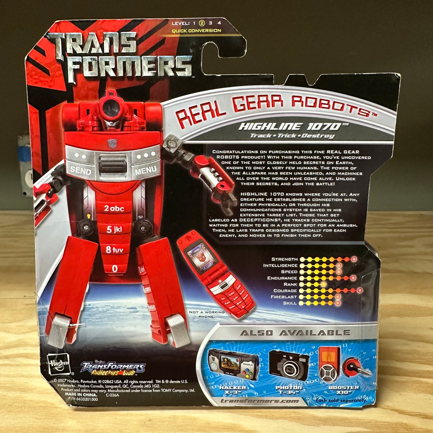Highline 1070 Autobot Transformers Movie Real Gear Robots Sealed Action Figure Toy Cell Phone