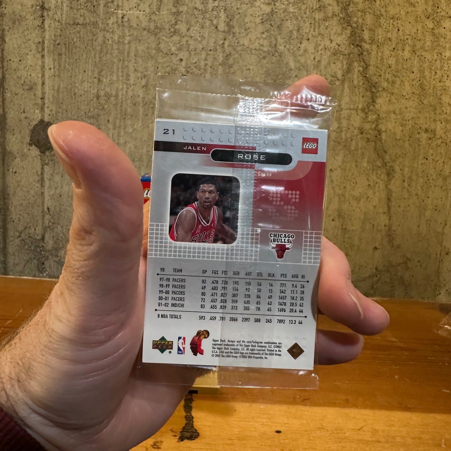 Open Box Lego Sports NBA Rose Garnett Stojakovic complete Sealed Cards