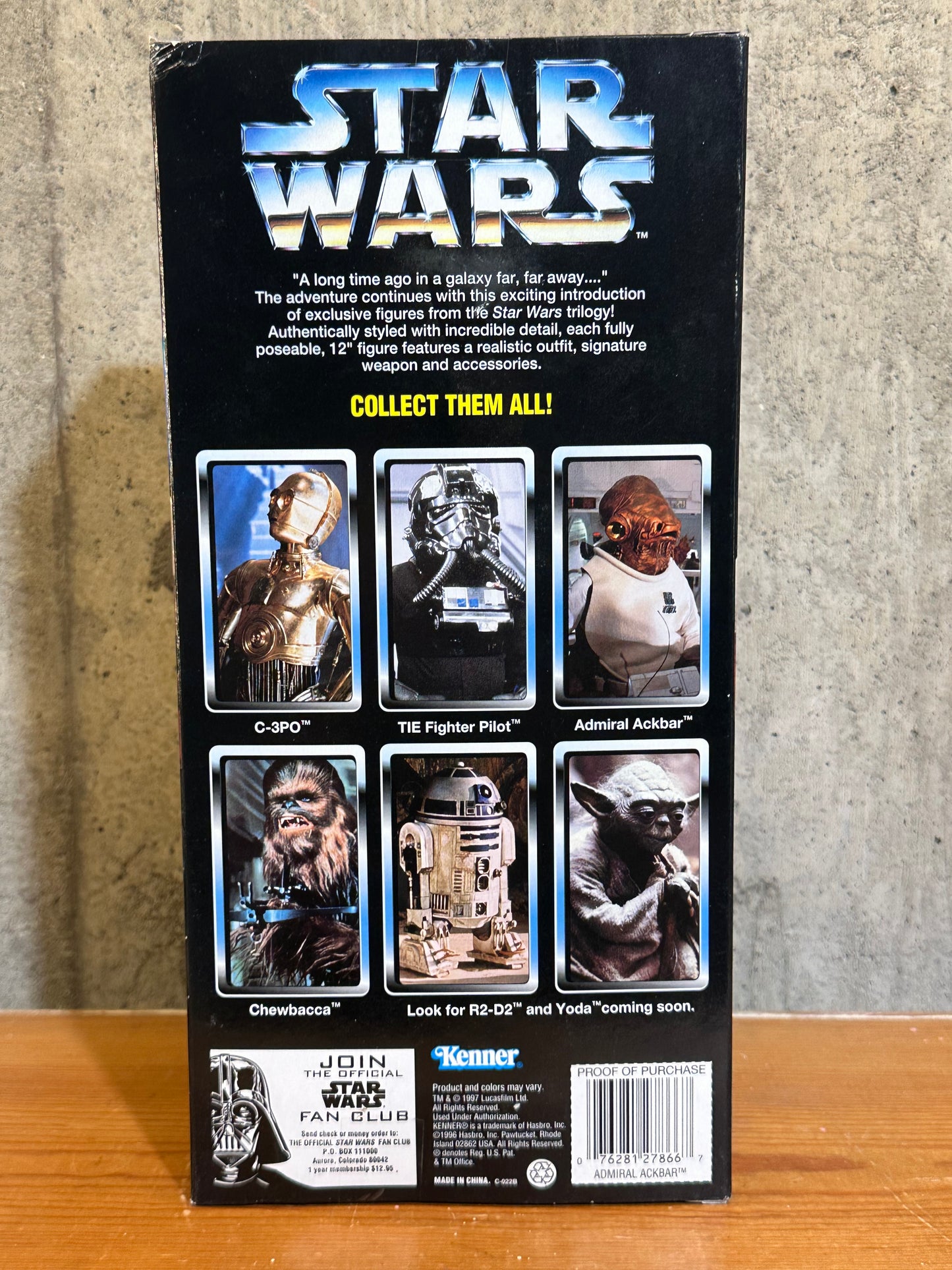 Admiral Ackbar Star Wars 12” 1997 Kenner Doll Sealed Figure