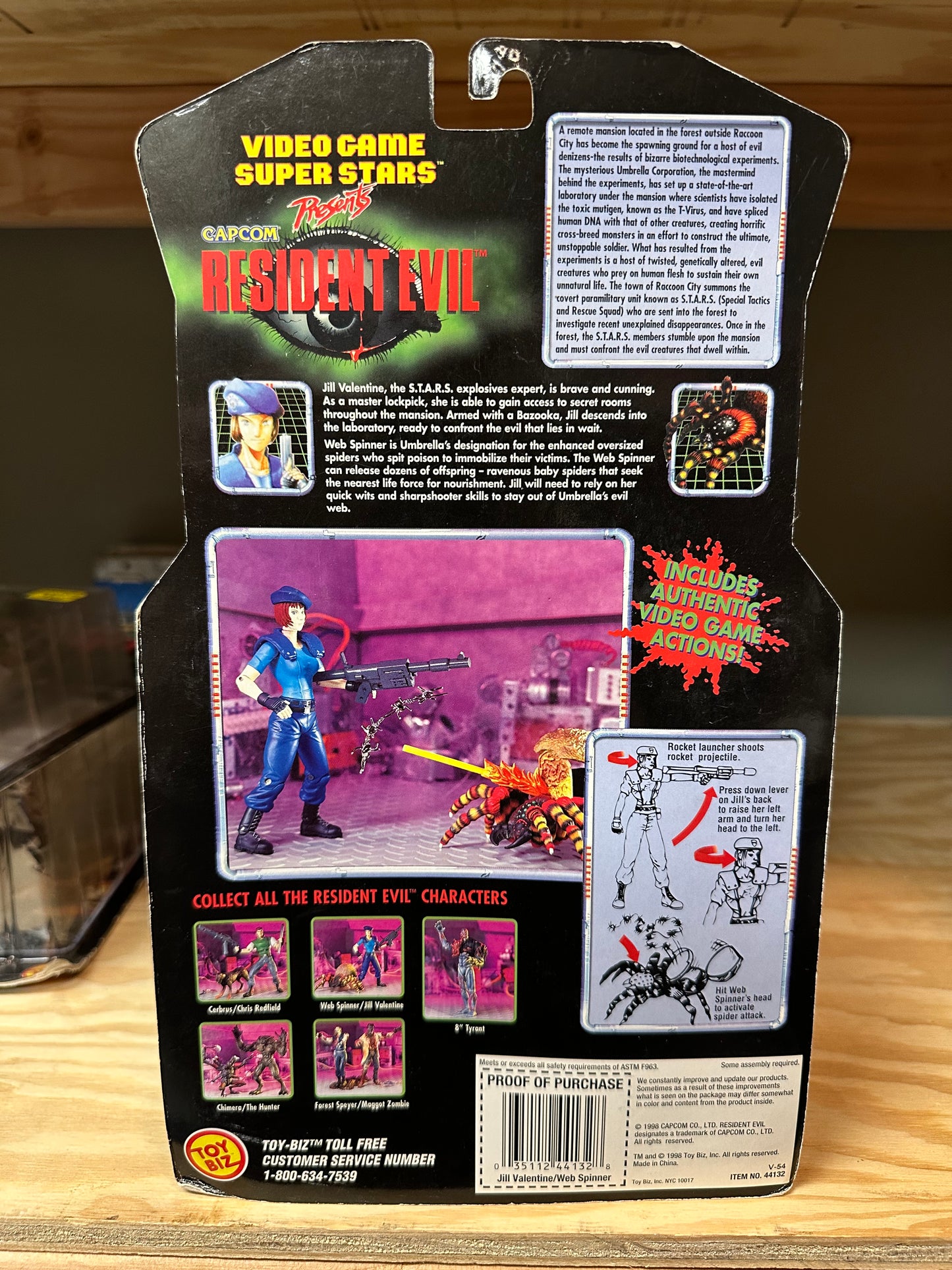 Jill Valentine and Web Spinner Resident Evil Capcom Sealed Action Figure Toy Biz