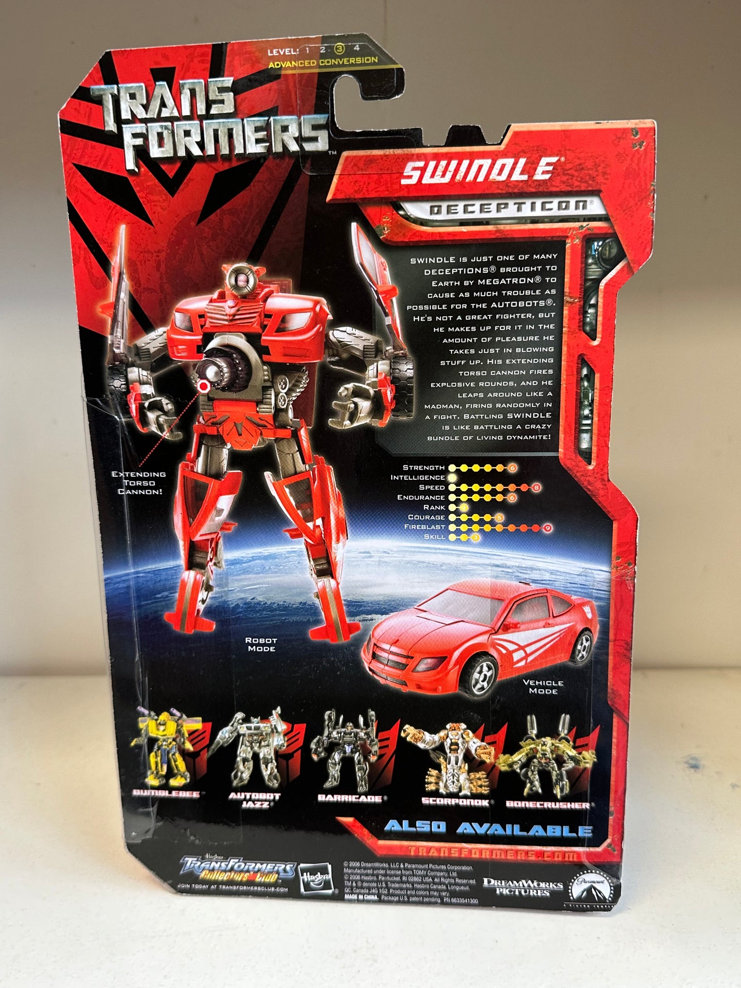 Swindle Movie Transformers Deluxe Class Action Figure Toy MOC