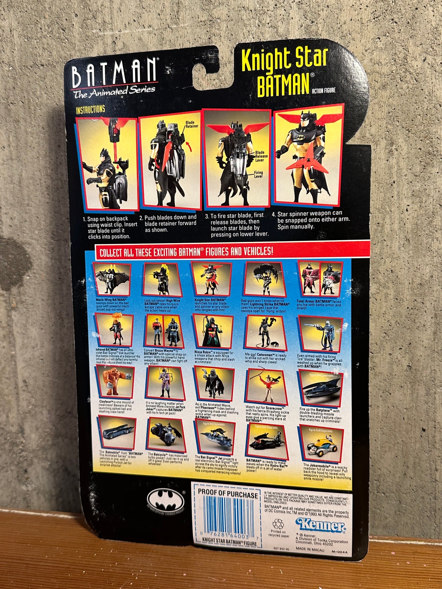 Knight Star Batman Animated Series BTAS Kenner Action Figure MOC DC Comics 1993