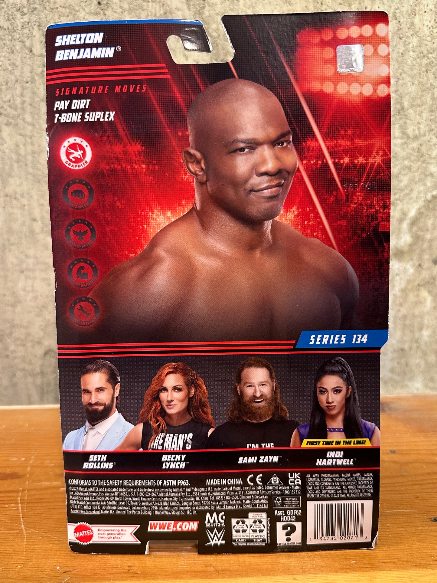 Shelton Benjamin Series 134 Basic Mattel WWE Wrestling Action Figure MOC