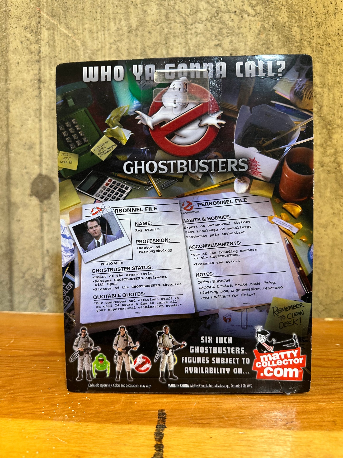 Ghostbusters Ray Stanz Mattel Matty Collector 6” Action Figure