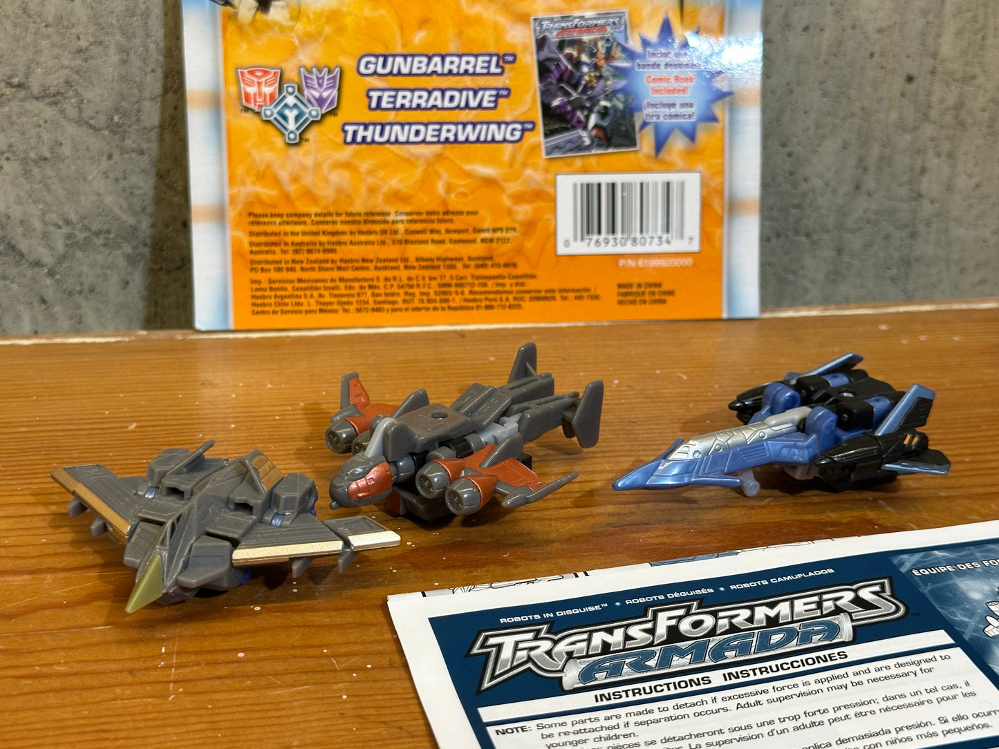 Transformers Armada GUNBARREL TERRADIVE THUNDERWING Mini-Cons 2002 Loose Complete