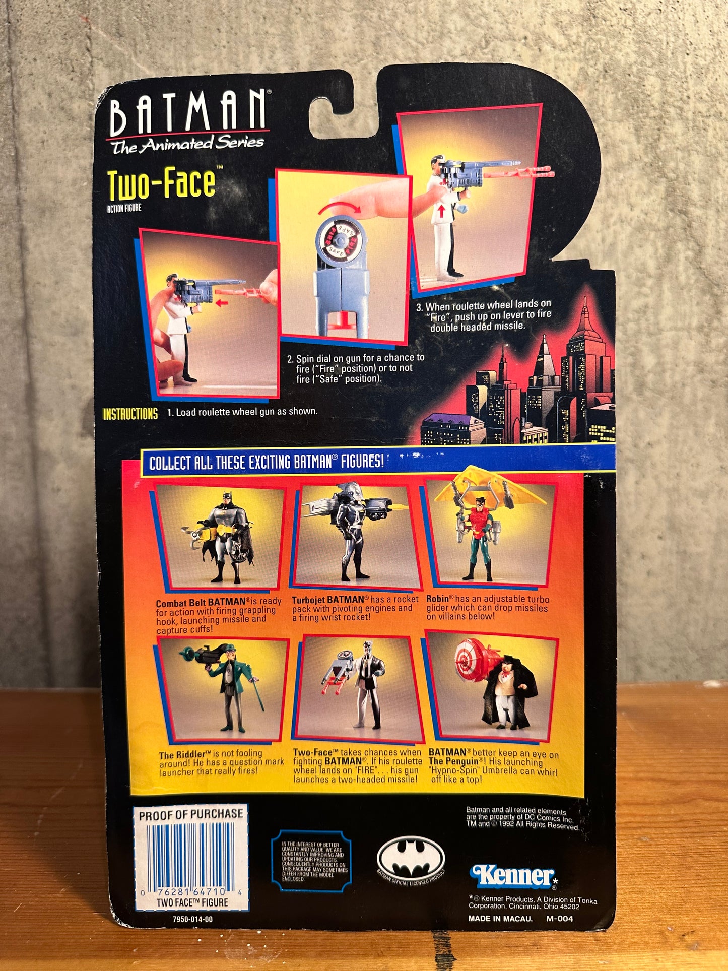 Two-Face Batman Animated Series BTAS DC Comics Kenner Action Figure MOC 1992