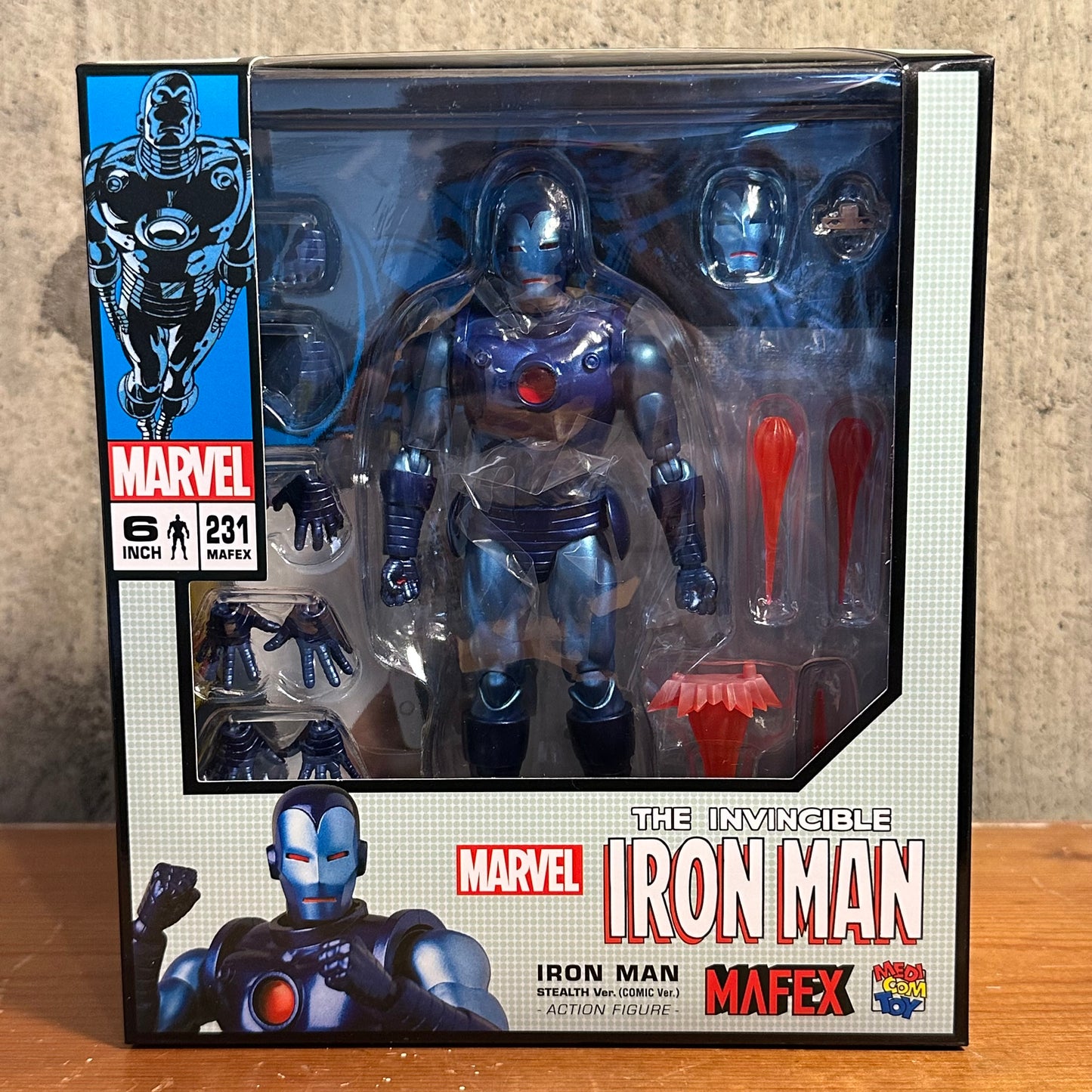 Stealth Iron Man Sealed Mafex Action Figure Medicom Toy Comic Book Version