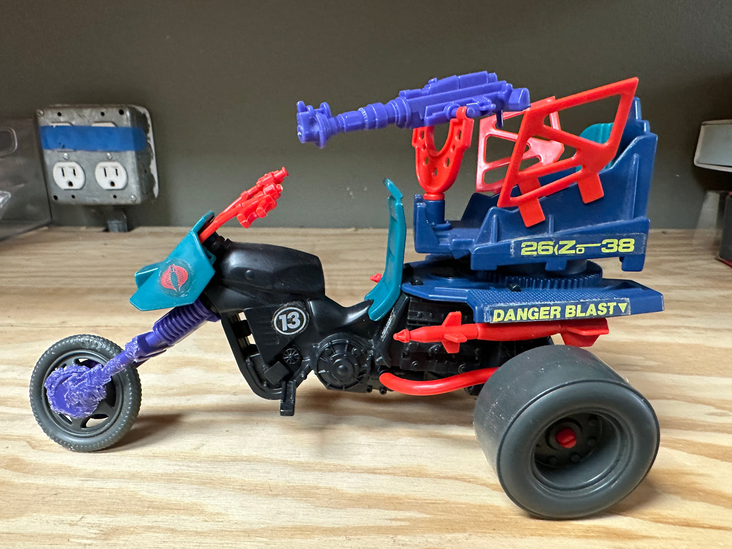 Dreadnok Tri-Cycle GI Joe Vintage Action Figire Toy 1987