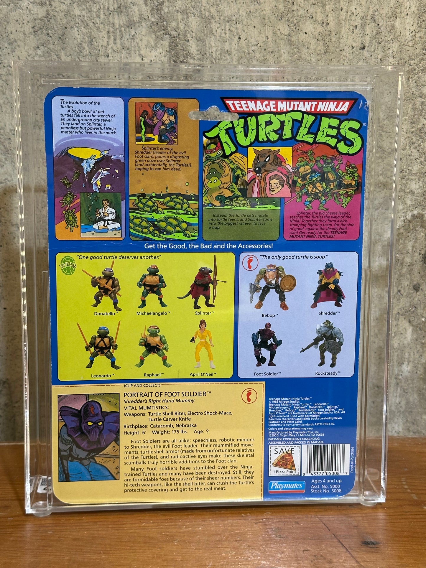 Foot Soldier 1988 TMNT CAS 80 Vintage Graded Ninja Turtles Action Figure Toy