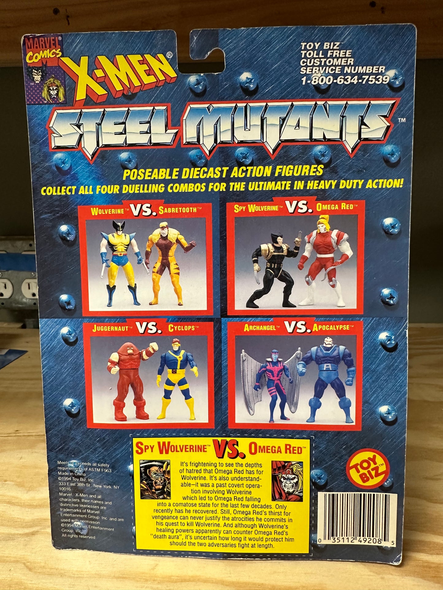 Steel Mutants Spy Wolverine Vs. Omega Red Marvel Die Cast Figures X-Men
