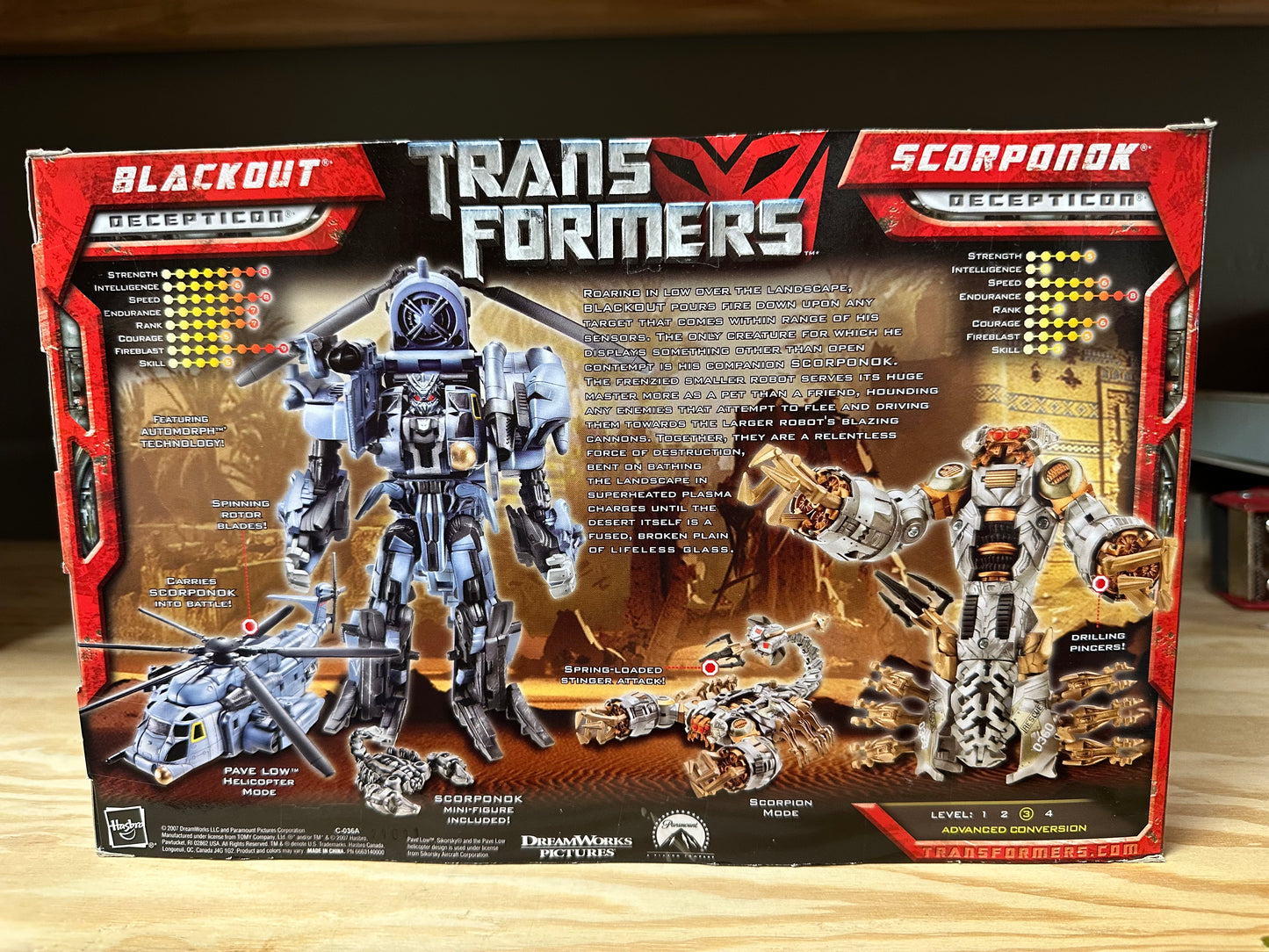 Blackout Scorponok Transformers Movie Decepticon Desert Attack Sealed Set