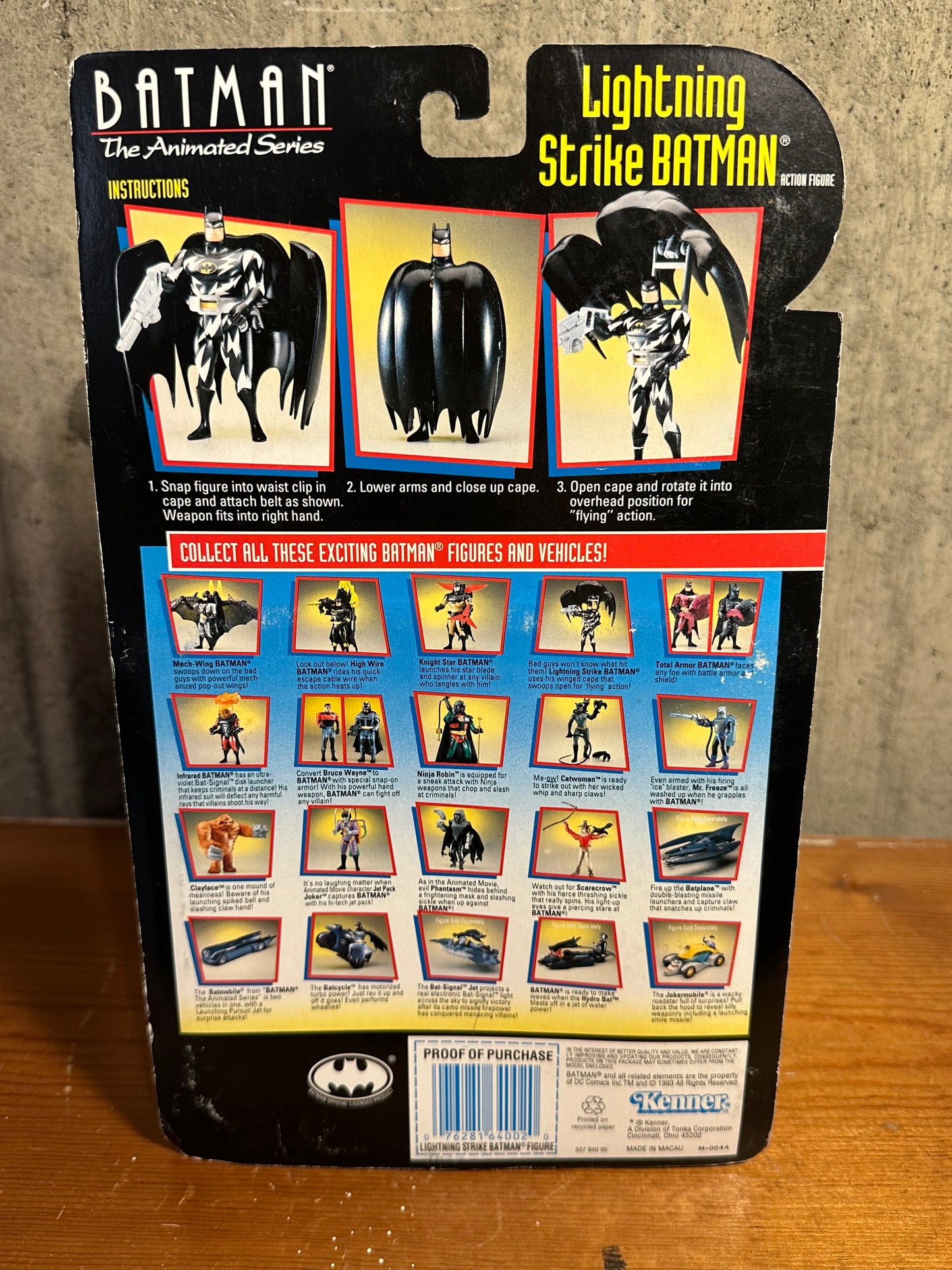 Lightning Strike Batman the Animated Series DC Comics Kenner Action Figure 1993