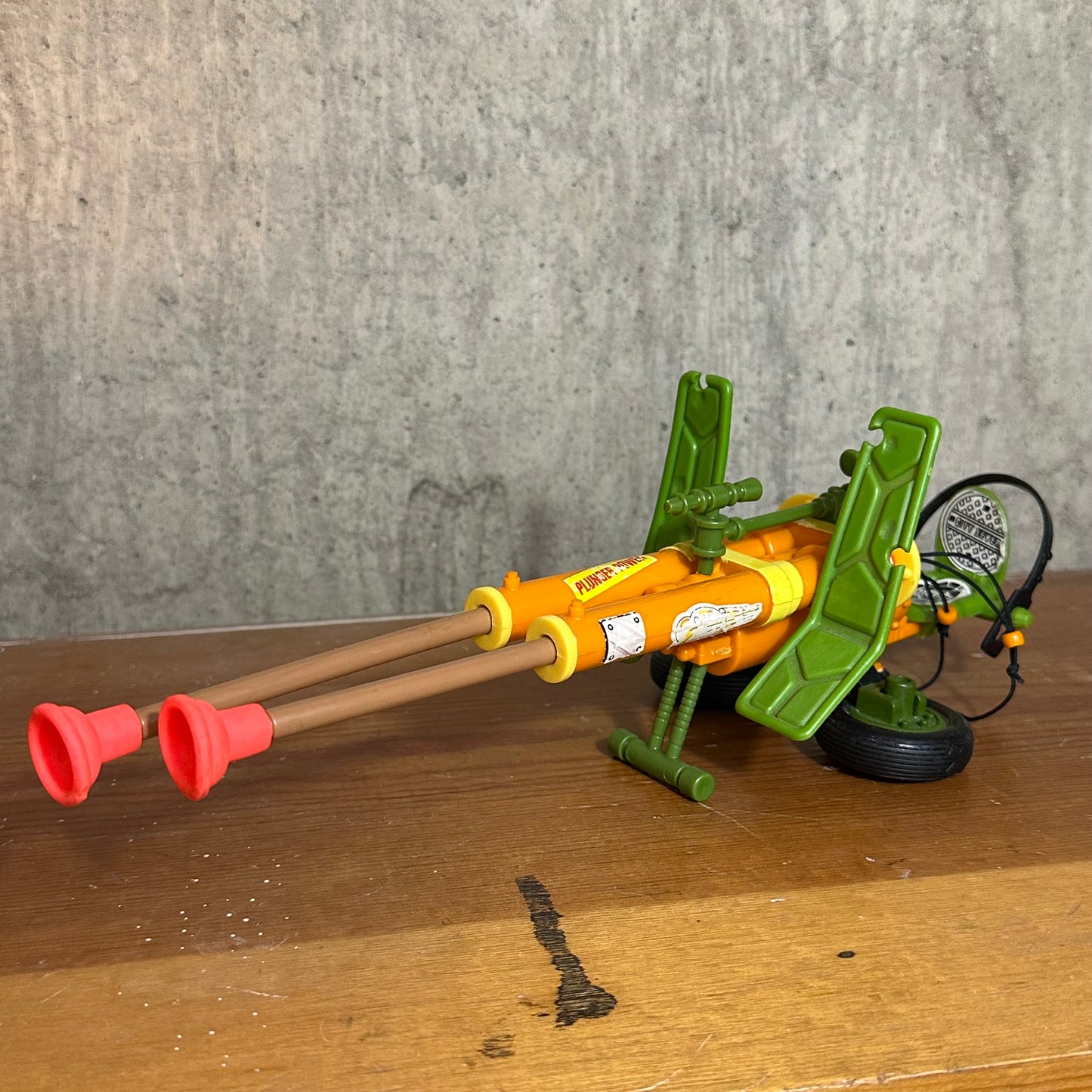1989 TMNT Plunger Gun Complete Ninja Turtles Action Figure Toy