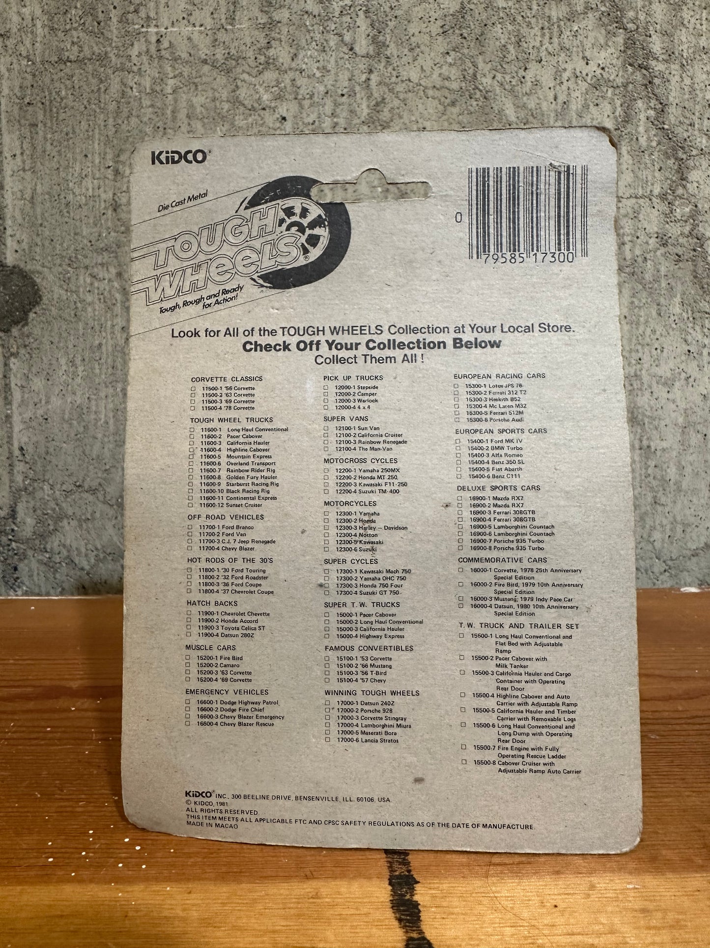 Kawasaki Super Cycles Tough Wheels Die Cast Metal 1981 Kidco Toy 1/20 Scale