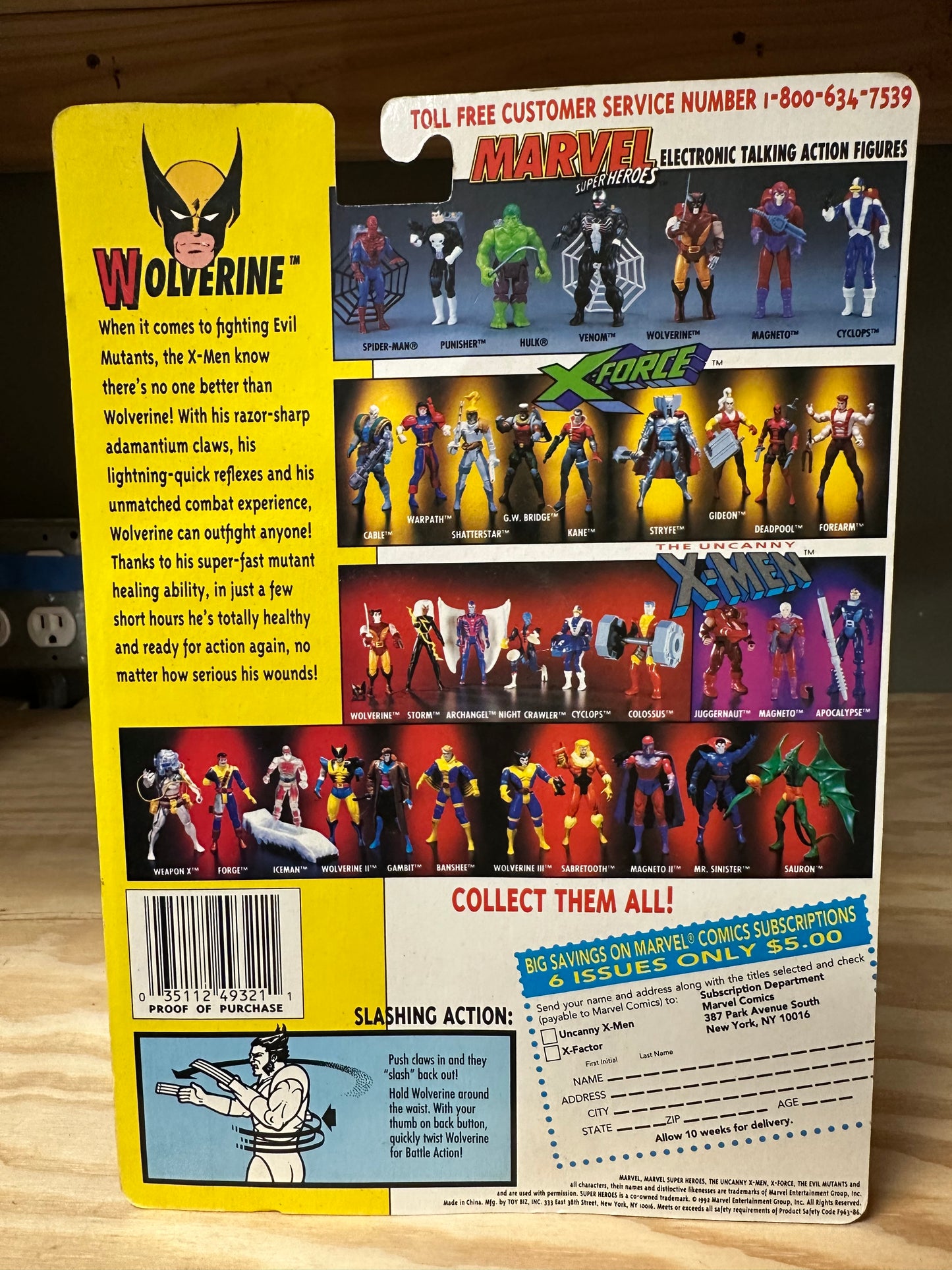 1993 Marvel Toy Biz Wolverine 3rd Edition Sealed Action Figure Toy 4”