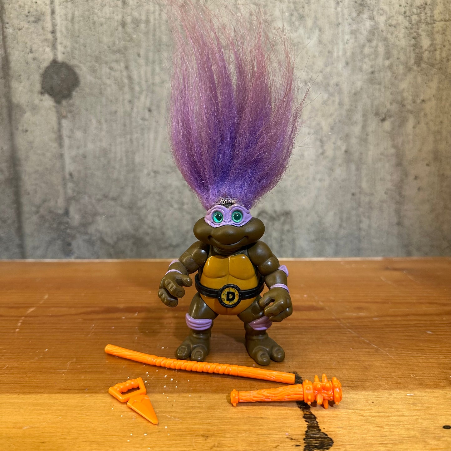 Troll Donatello TMNT 1992 Near Complete Vintage Ninja Turtles Action Figure Toy