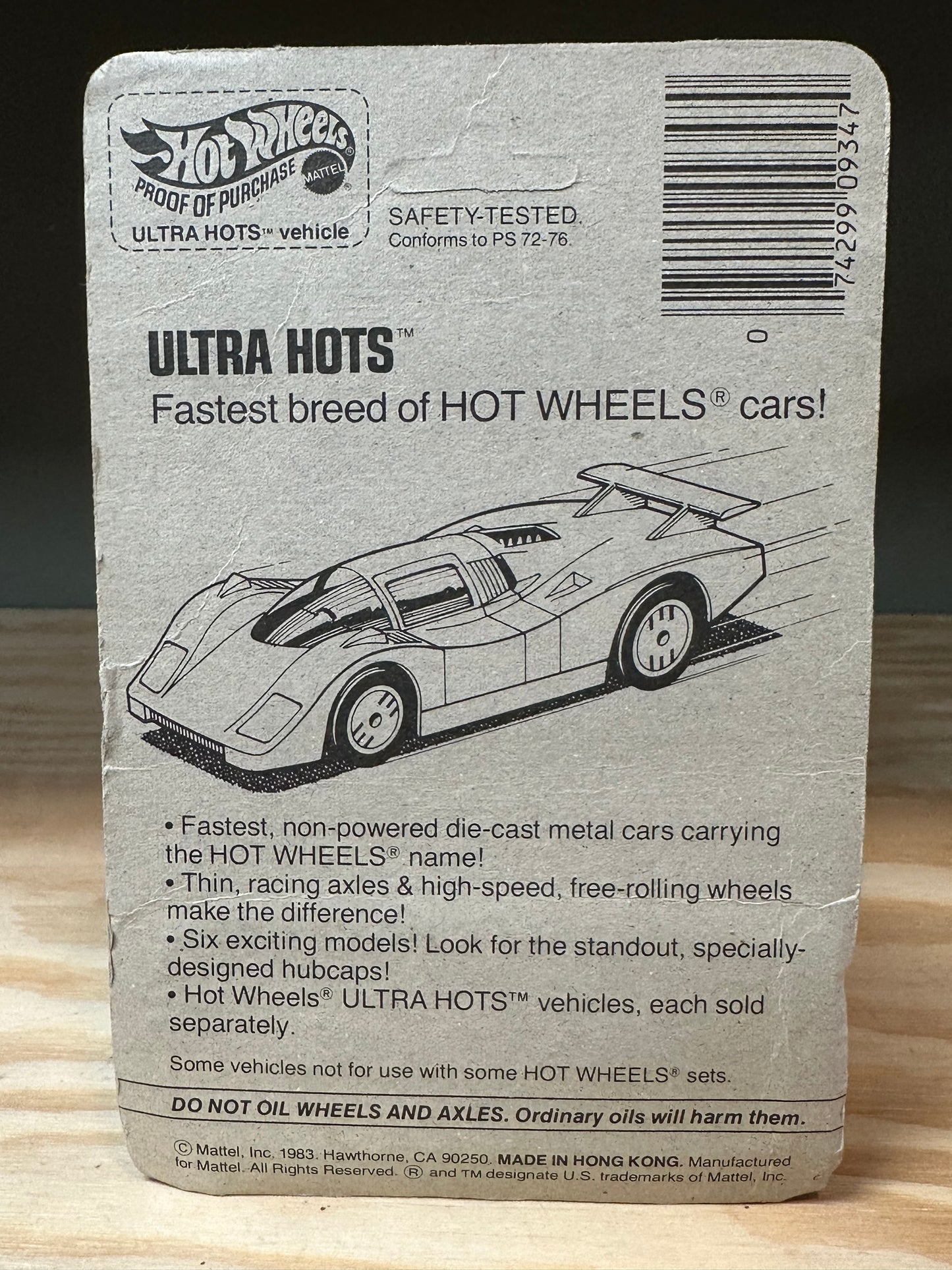 1983 Hot Wheels Ultra Hots Predator No. 7292 Die-Cast Metal Car Unpunched