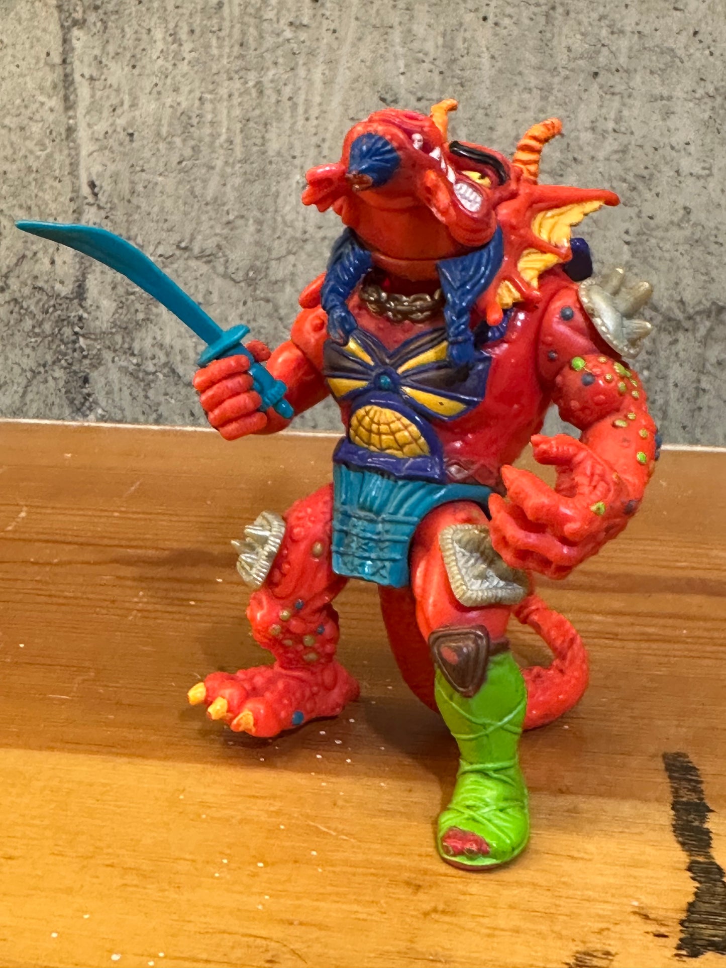 Broken Hot Head TMNT 1992 Ninja Turtles Action Figure Toy
