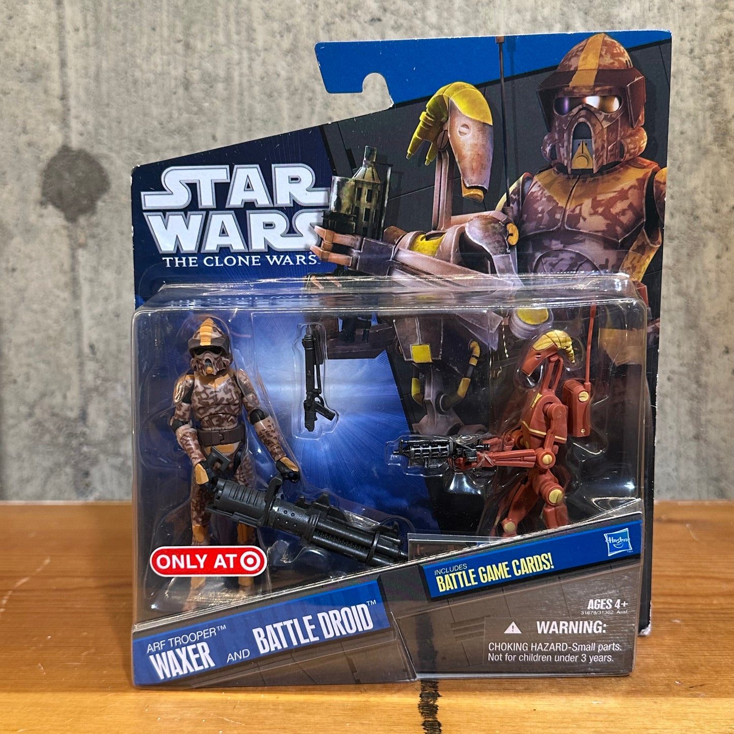 Star Wars ARF Trooper Waxer and Battle Droid Clone Wars MOC Action Figure