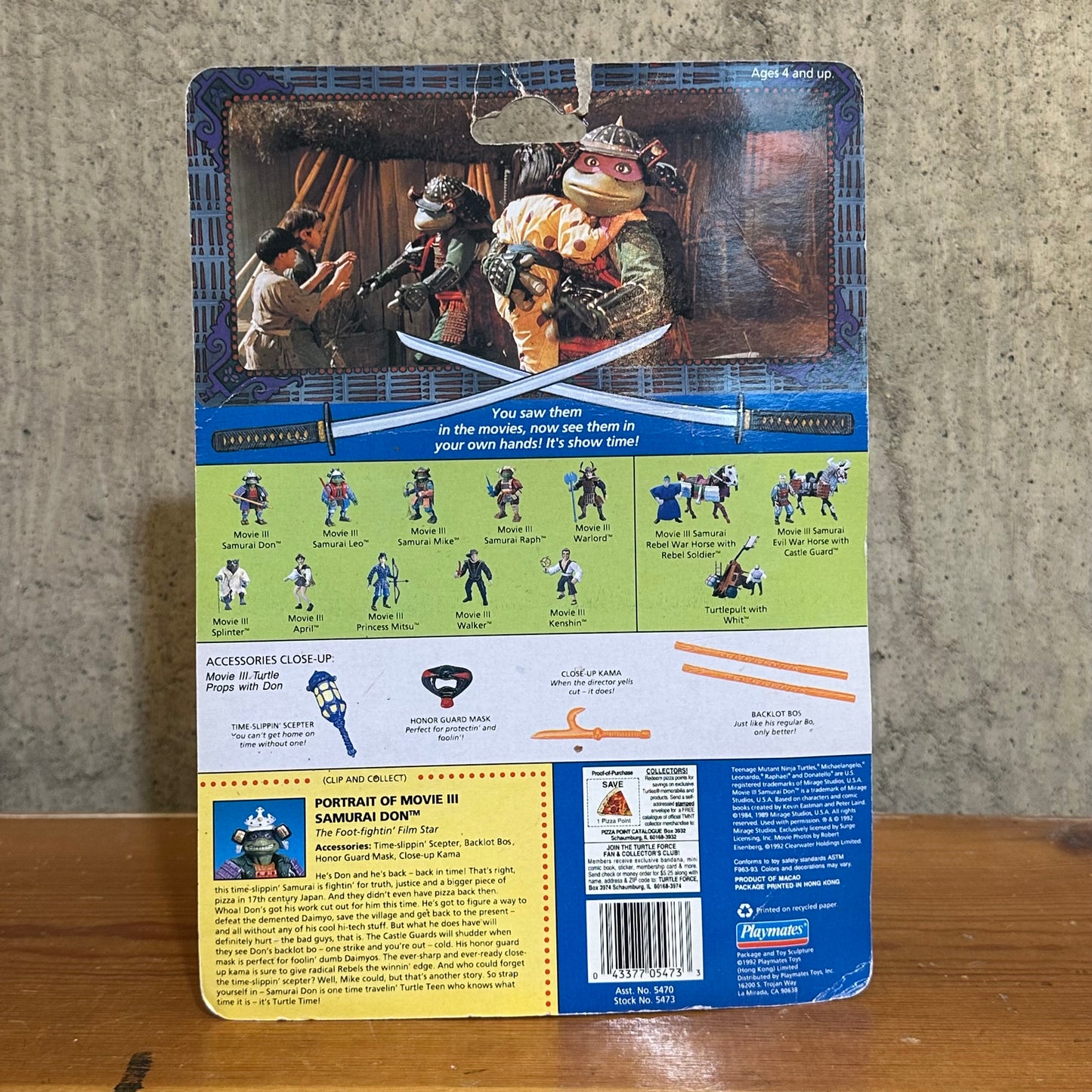 Donatello TMNT Movie 3 Ninja Turtles Action Figure MOC Rough Condition