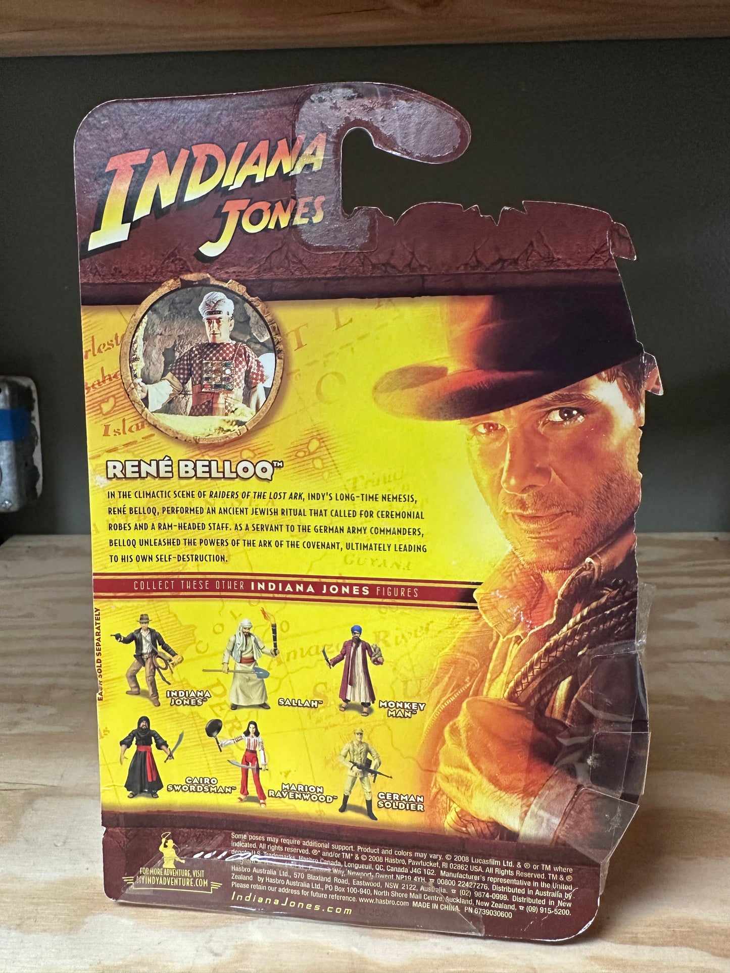 Indiana Jones Renee Belloq ROTLA 2008 Hasbro 4” Action Figure Toy