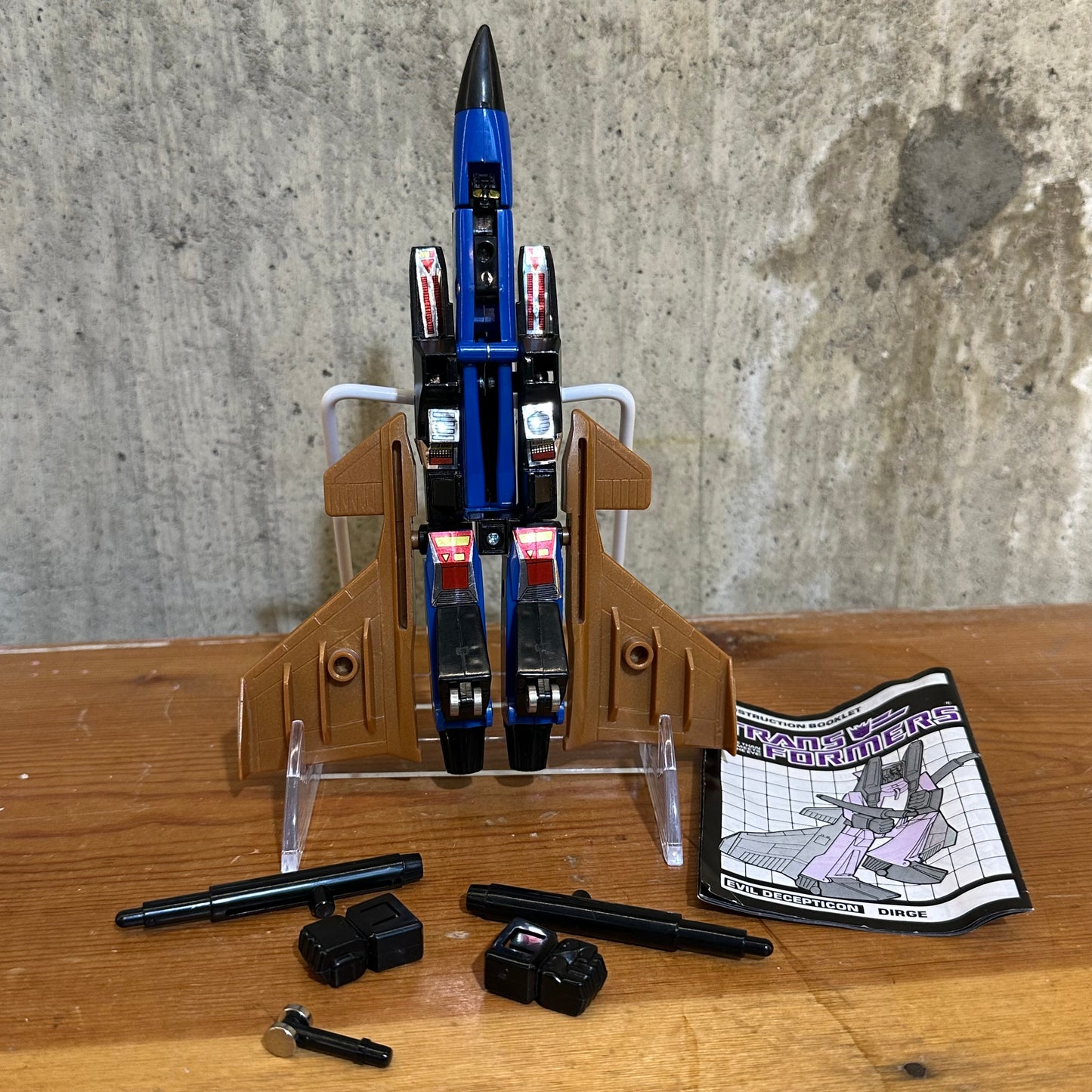Dirge Complete G1 Transformers Decepticon Seeker Jet 80’s Toy