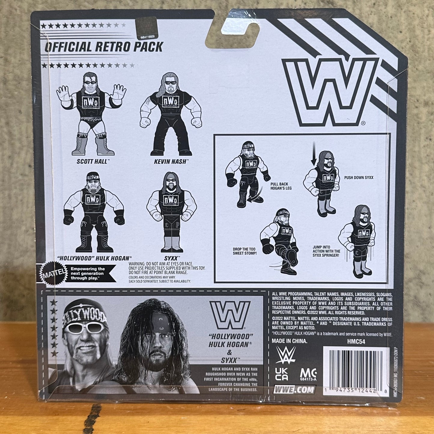 WCW NWO Mattel Retro Hollywood Hogan Syxx Action Figures WWE Set Pro Wrestling WWF