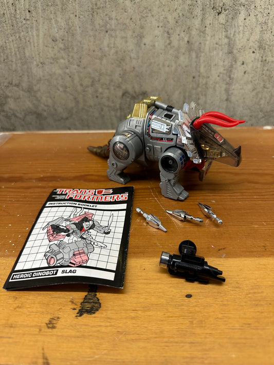 Slag G1 incomplete Transformers 80’s Dinobot Action Figure Toy
