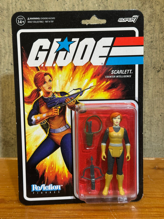 Scarlett  GI JOE ReAction Super 7  COUNTER INTELLIGENCE 3.75" Figure 2021