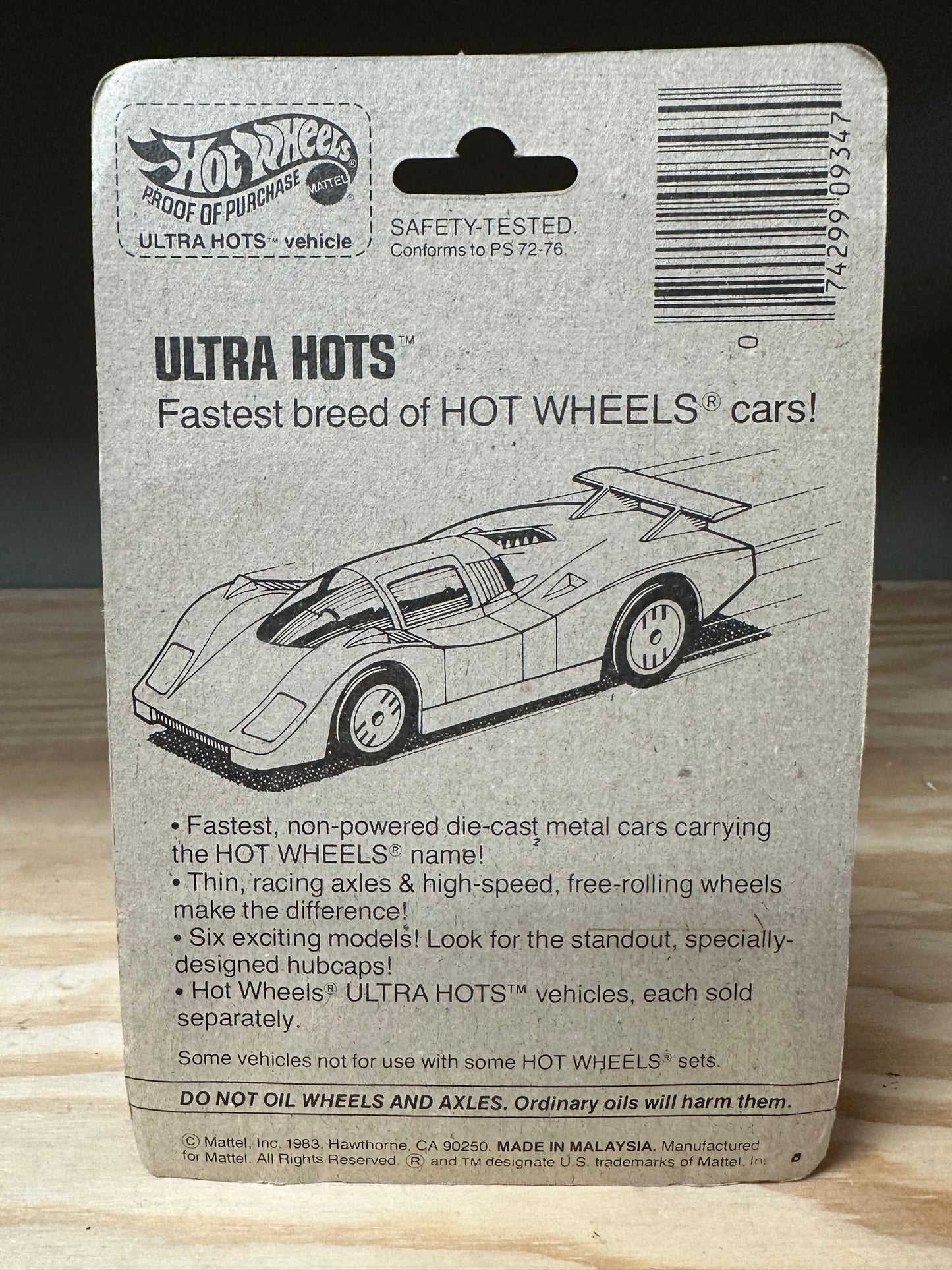 1983 Hot Wheels Ultra Hots Wind Splitter MOC Vintage Die-Cast Car