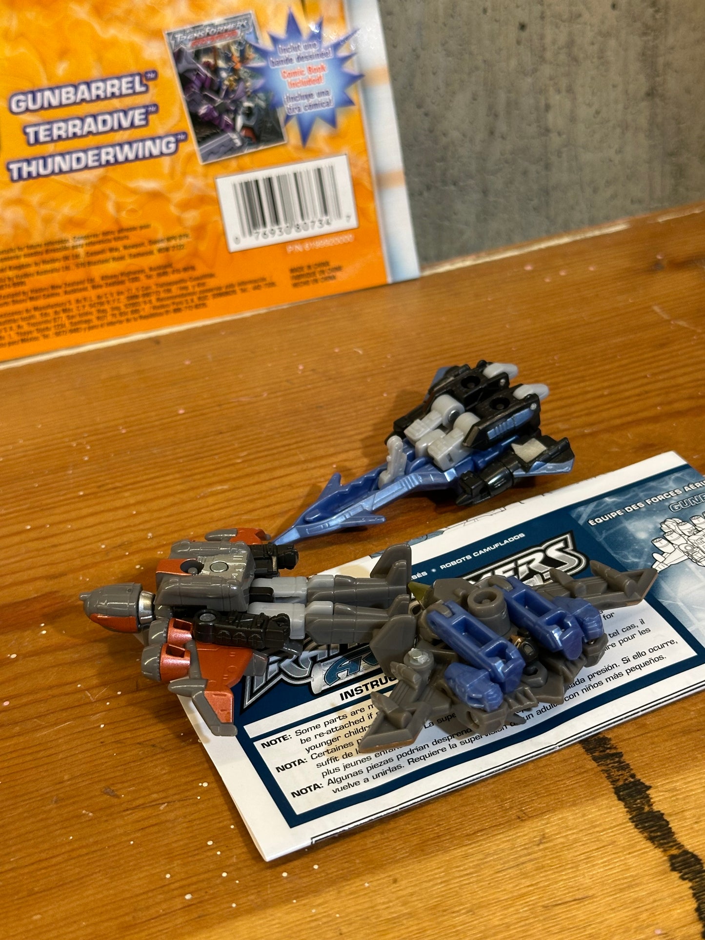 Transformers Armada GUNBARREL TERRADIVE THUNDERWING Mini-Cons 2002 Loose Complete