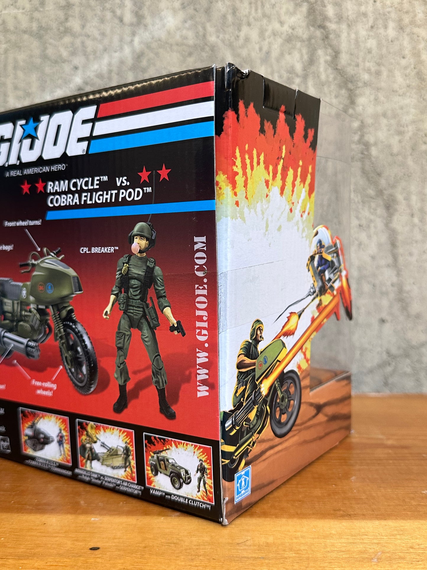 RAM CYCLE vs COBRA FLIGHT POD GI Joe 25th Anniversary with Cpl. Breaker and Tele-Viper
