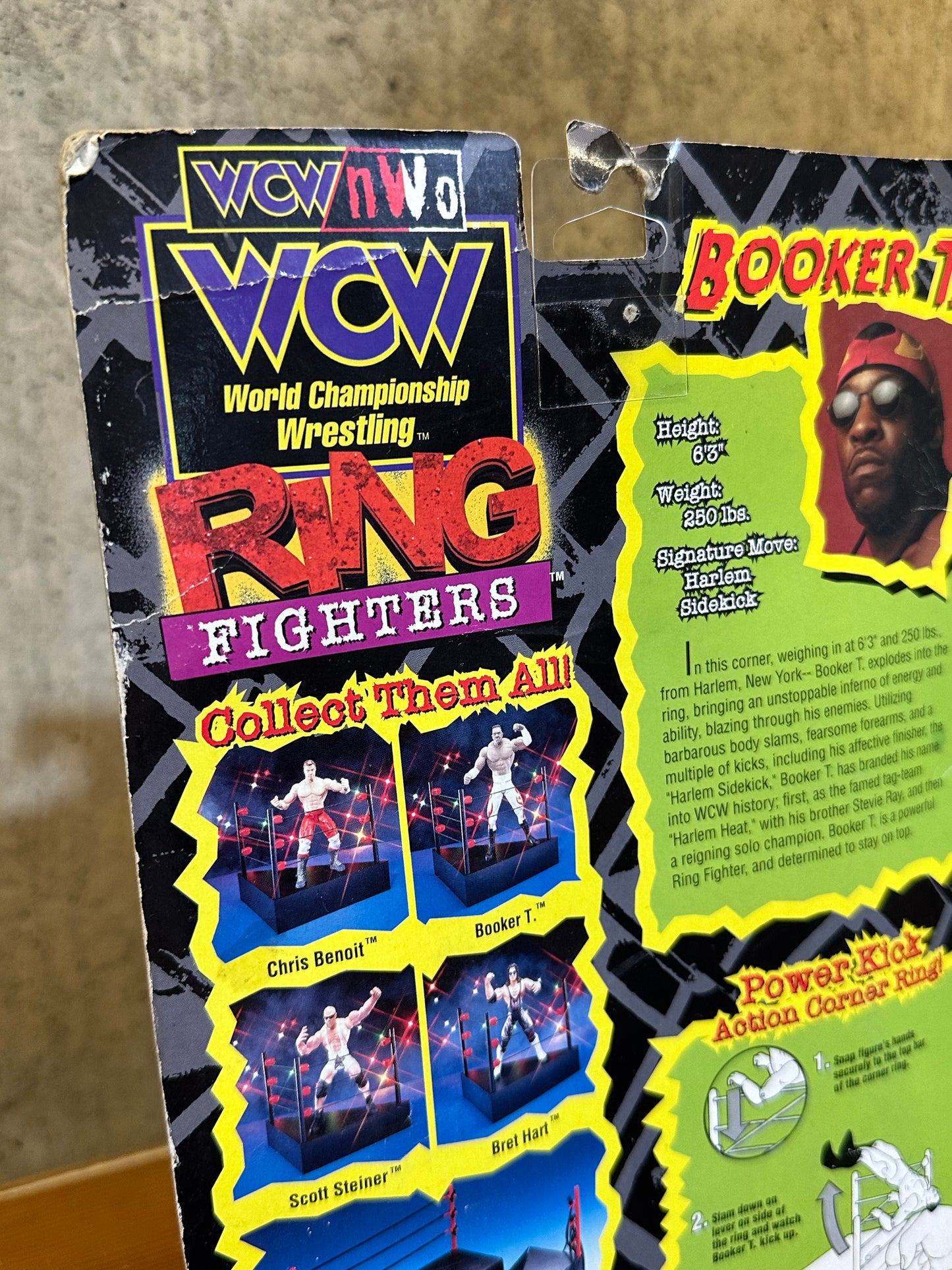 Booker T Toy Biz WCW Ring Fighters W/ Action Corner Ring WWE WWF
